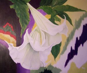 Voir le détail de cette oeuvre: Deux fleurs de datura